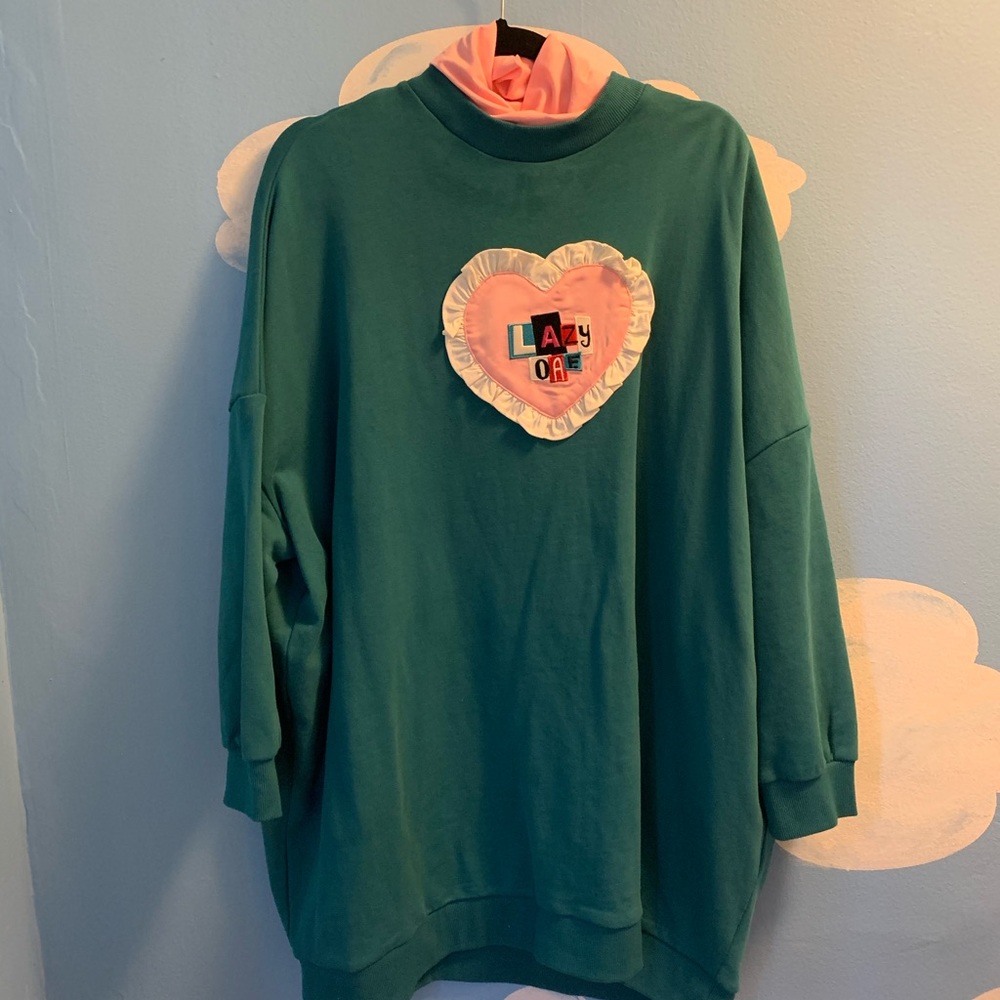 Oversized lazy oaf heart sweatshirt